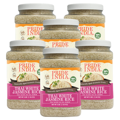 Thai White Jasmine Rice - Hom Mali Fragrant Long Grain Jar - Pride Of India