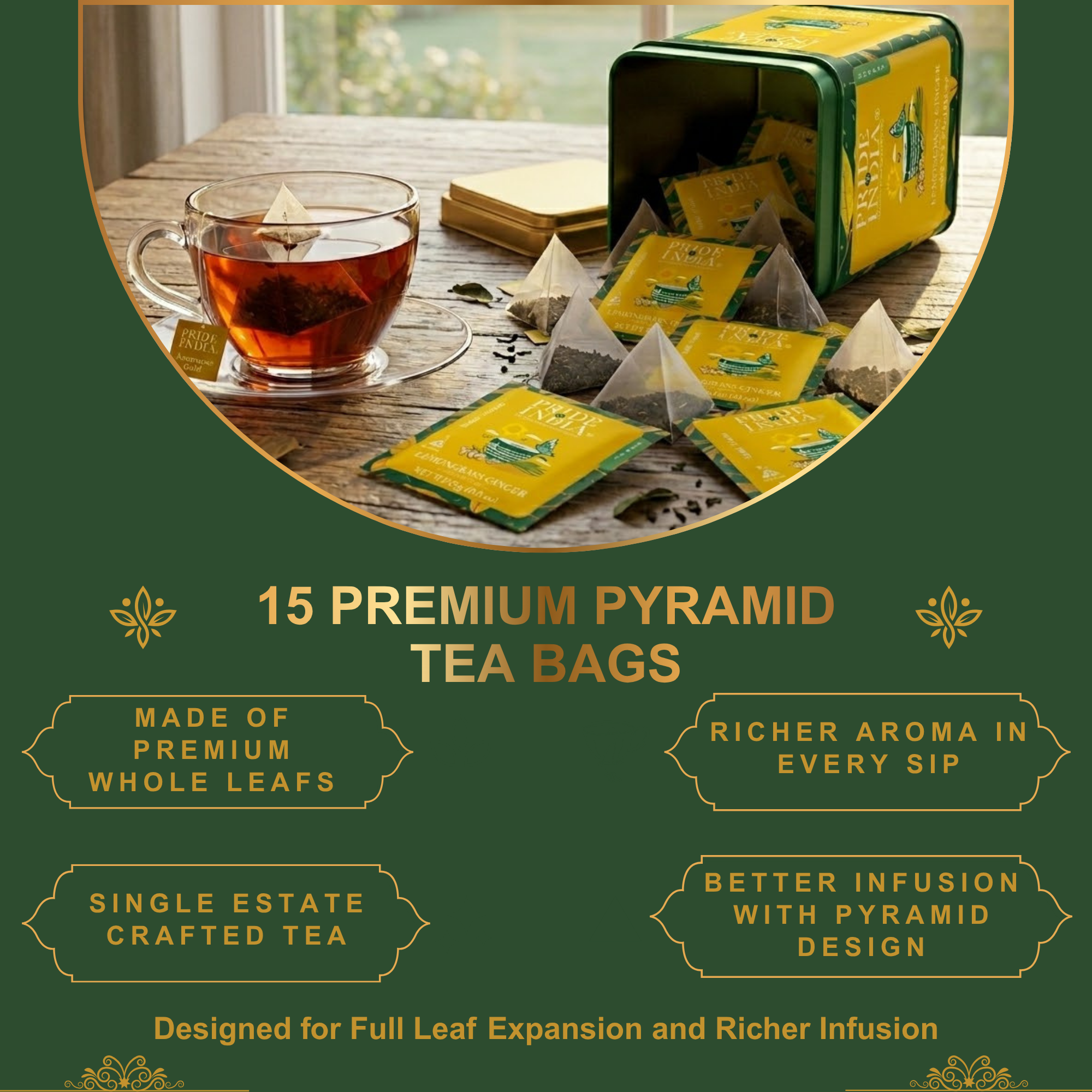 Lemongrass Ginger - Zesty Fresh Tea Bags