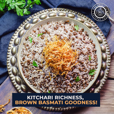 Indian Brown Basmati Rice & Lentil Kitchari Mix - Protein Superfood Jar - Pride Of India