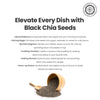 Whole Black Chia Seeds - Omega-3 & Calcium Superfood Jar - Pride Of India