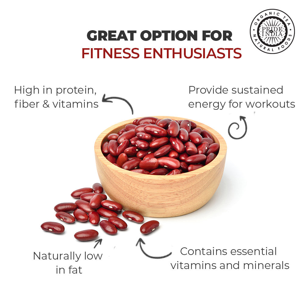 Indian Whole Dark Kidney Beans - Protein & Fiber Rich Rajma Jar - Pride Of India