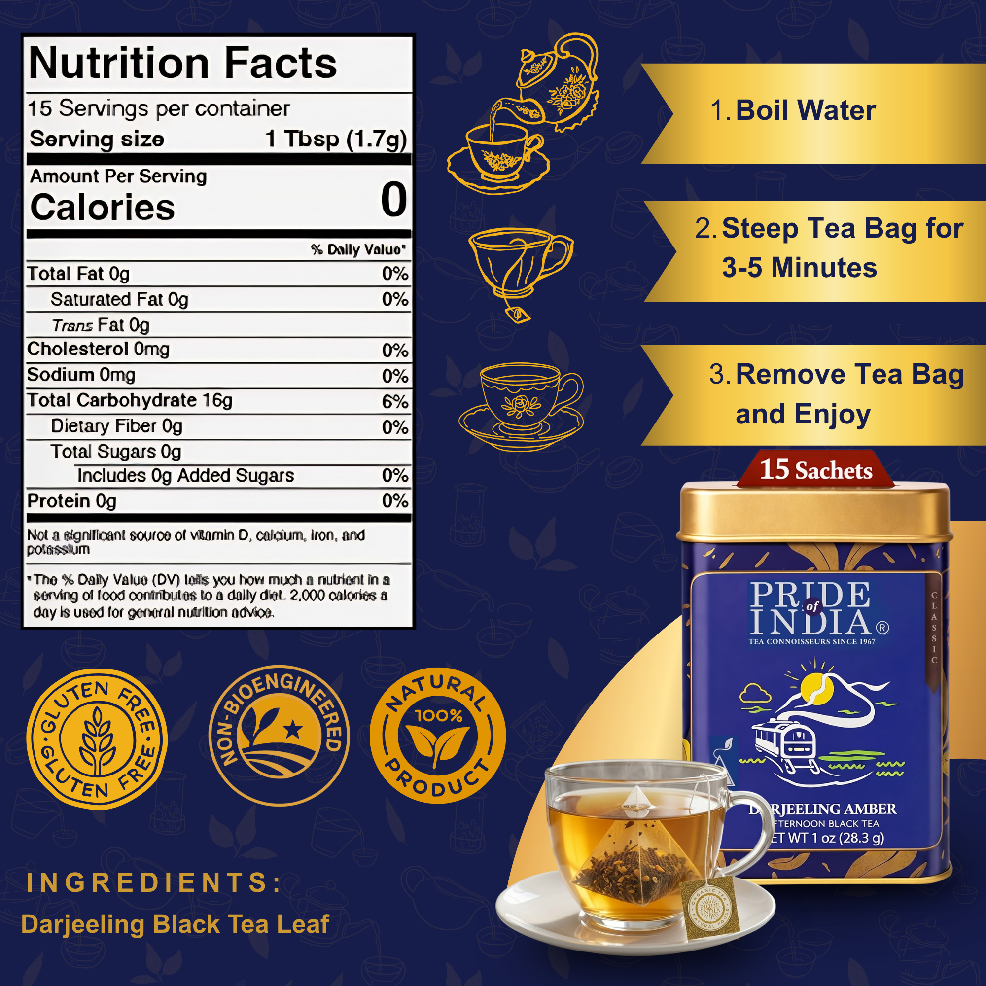 Darjeeling Amber - Afternoon Black Tea Bags
