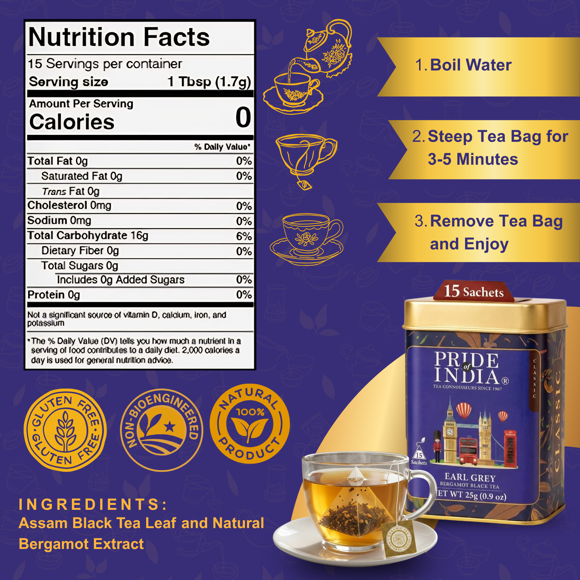 Earl Grey - Bergamot Black Tea Bags