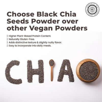 Whole Black Chia Seeds - Omega-3 & Calcium Superfood Jar - Pride Of India