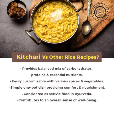 Indian White Basmati Rice & Lentil Kitchari Mix - Protein Superfood Jar - Pride Of India