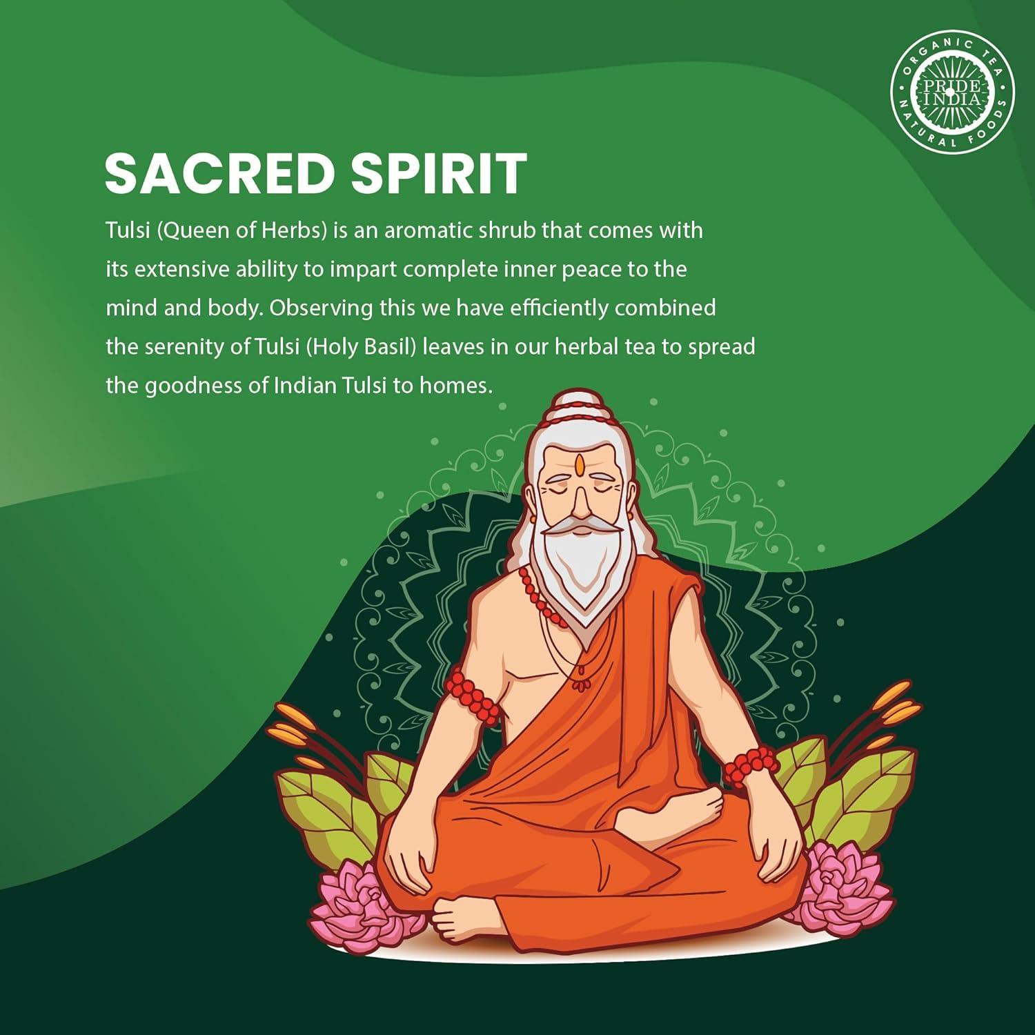 Holy Basil - Divine Healing Tea Bags - Pride Of India
