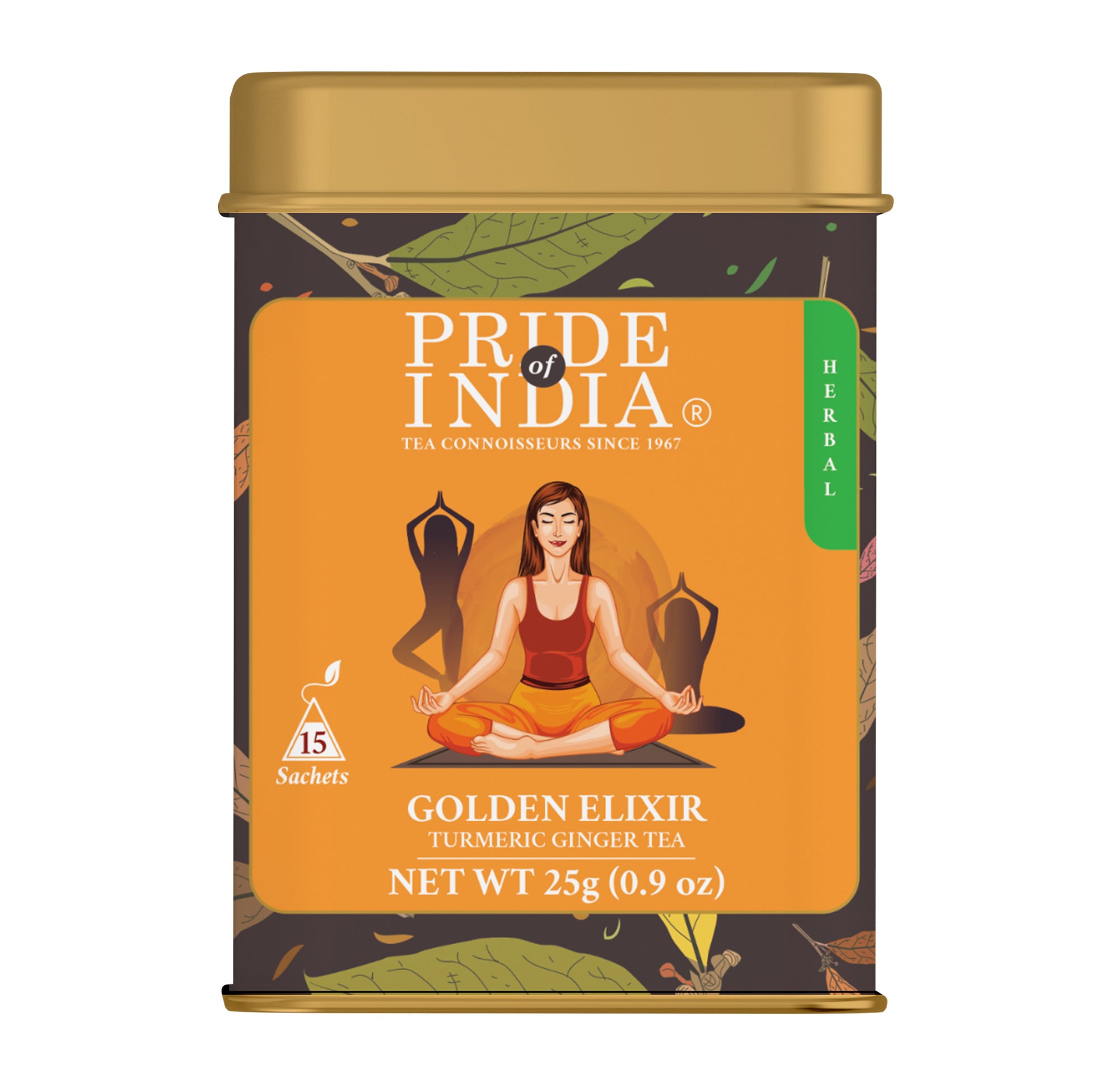 Golden Elixir - Turmeric Ginger Tea Bags - Pride Of India