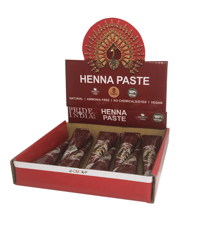 Herbal Henna Tattoo Mehendi Paste - BUY 1 GET 1 FREE  - 1.25oz Tube (100% Natural) - Pride Of India