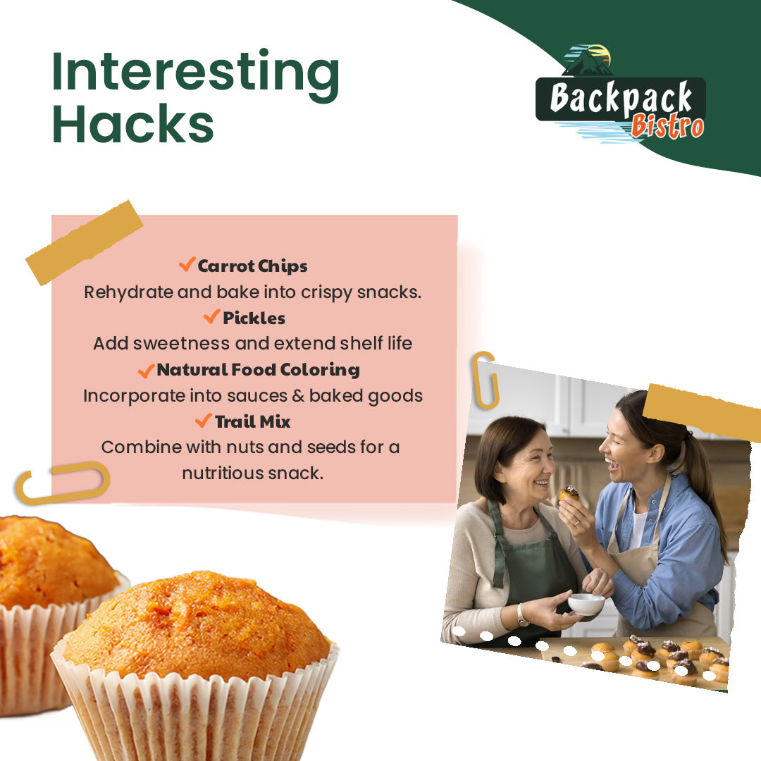 Backpack Bistro Dehydrated Shredded Carrots 14.8 oz (420 g) - Pride Of India