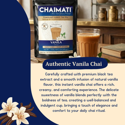 CHAIMATI Sweetened Instant Vanilla Chai Latte Premix - 2 lb