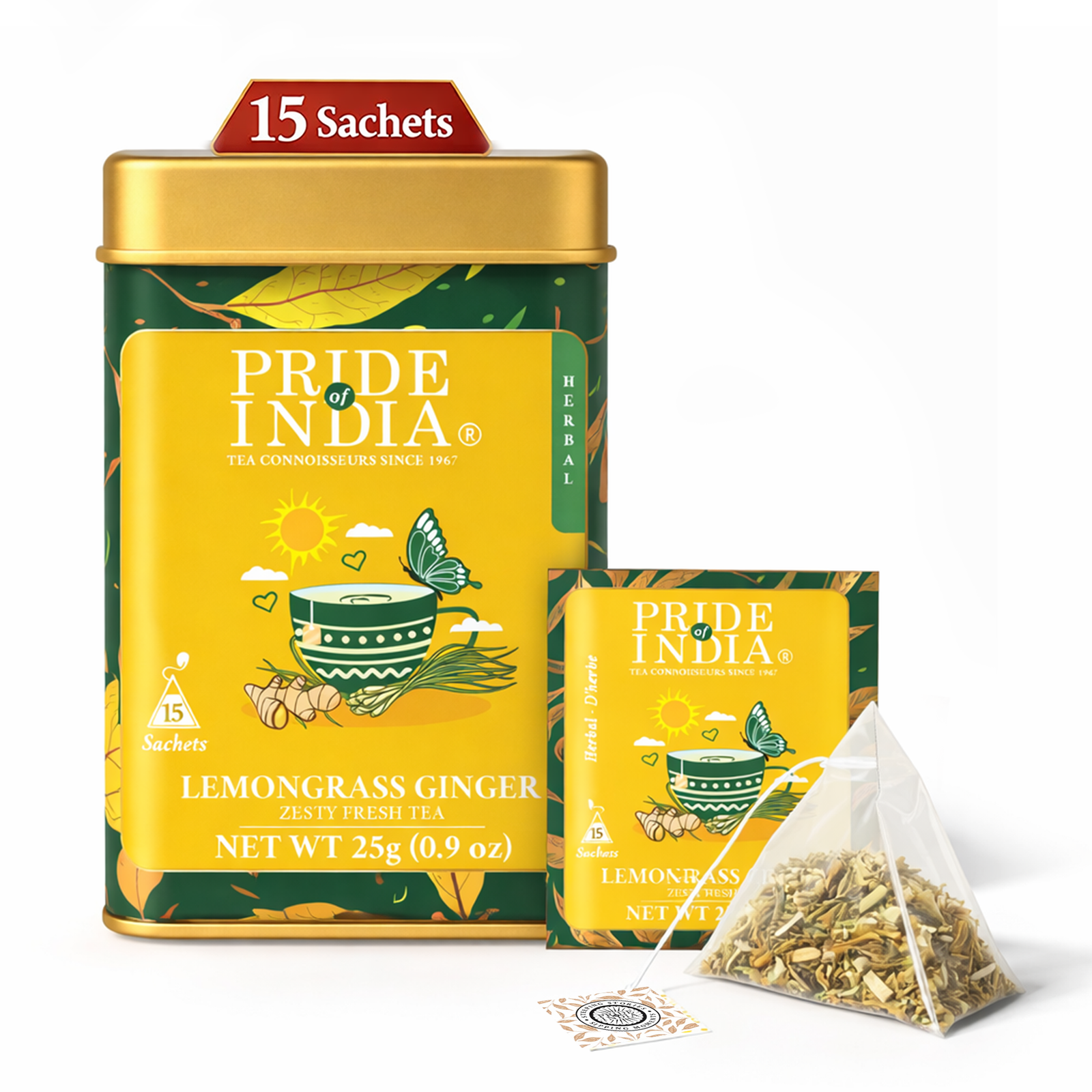 Lemongrass Ginger - Zesty Fresh Tea Bags