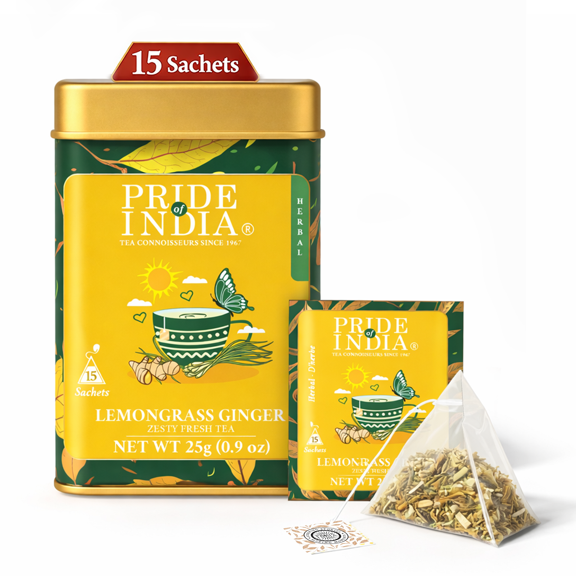 Lemongrass Ginger - Zesty Fresh Tea Bags