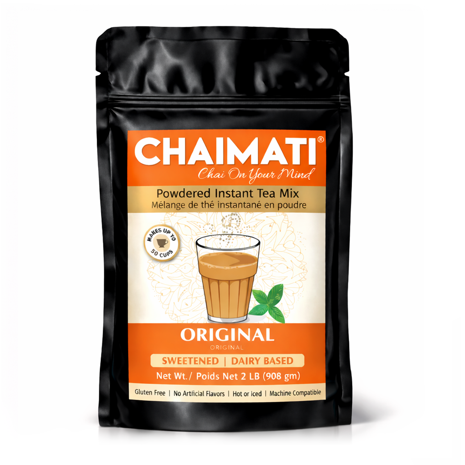 CHAIMATI Sweetened Instant Original Chai Latte Premix - 2 lb