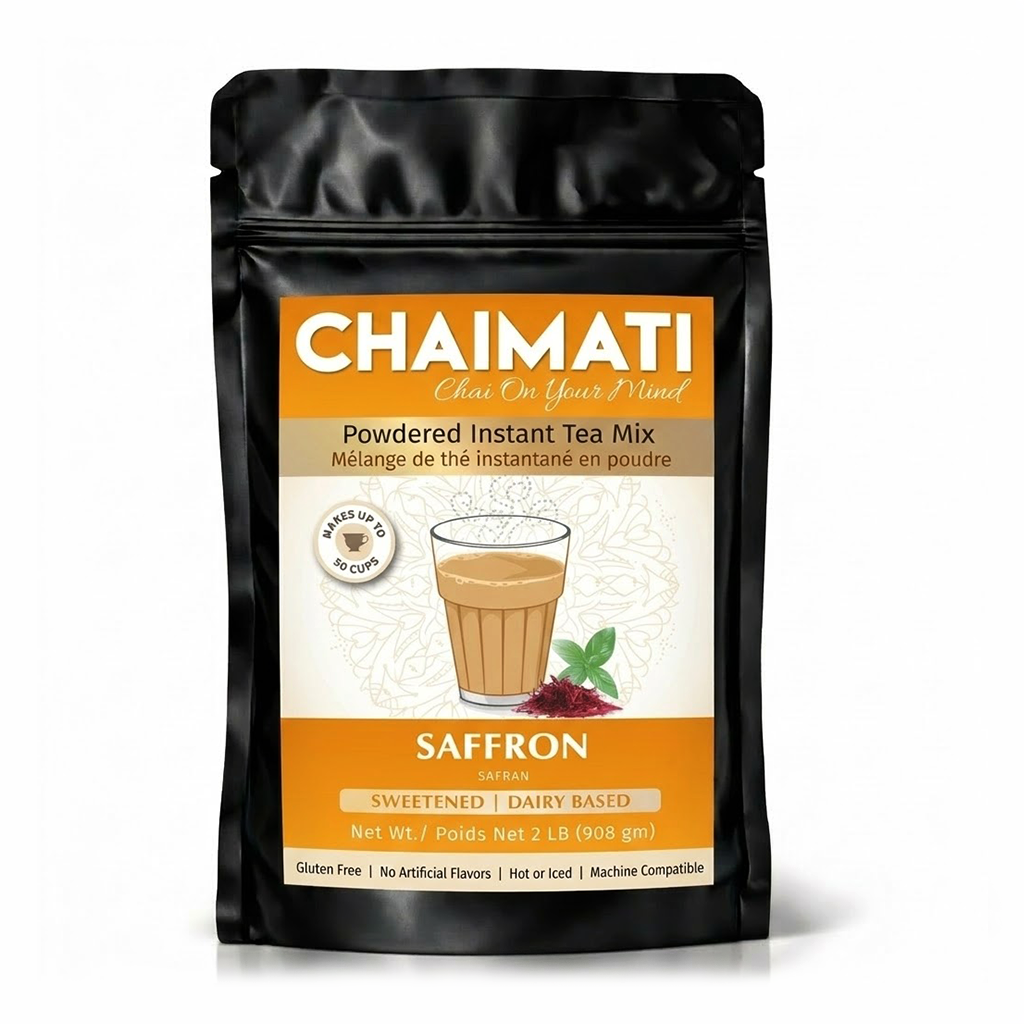 CHAIMATI Sweetened Instant Saffron Chai Latte Premix - 2 lb
