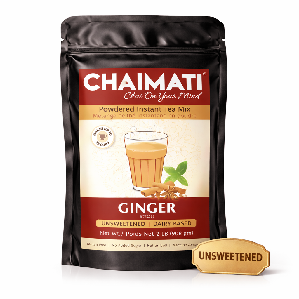 CHAIMATI Unsweetened Instant Ginger Chai Latte Premix - 2 lb