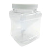 Clear PET Plastic Grip Dry/Liquid Food Storage Jars w/ Caps (Food Grade - BPA Free) - Pride Of India