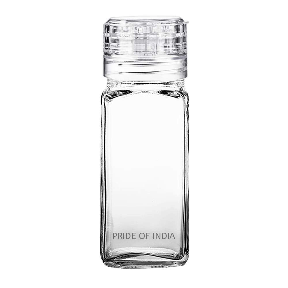 Clear Spice Jars w/ Easy Dispense Dual Sifter Caps - Pride Of India