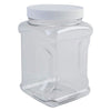 Clear PET Plastic Grip Dry/Liquid Food Storage Jars w/ Caps (Food Grade - BPA Free) - Pride Of India