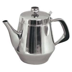 Stainless Steel Gooseneck Tea & Coffee Pot w/ Vented Hinged Lid - Pride Of India