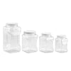 Clear PET Plastic Grip Dry/Liquid Food Storage Jars w/ Caps (Food Grade - BPA Free) - Pride Of India