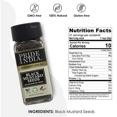 Gourmet Black Mustard Seed Whole - Pride Of India