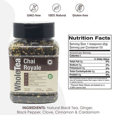 WHOLETEA Natural Chai Royale Full Leaf Tea - Pride Of India