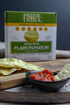 Assorted Papadum Lentil Crisps - Plain, Salty & Spicy - Pride Of India