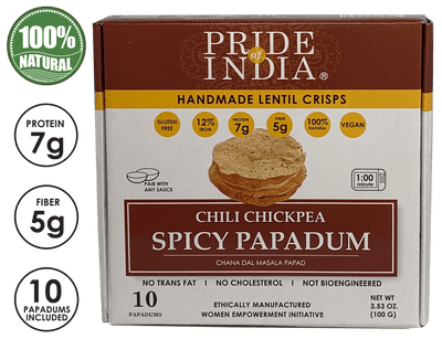 Spicy Chickpea Masala Papadum Lentil Crisp - Pride Of India